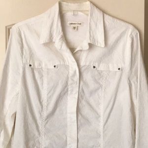 Coldwater Creek Ivory Stretch Jacket - Size 16